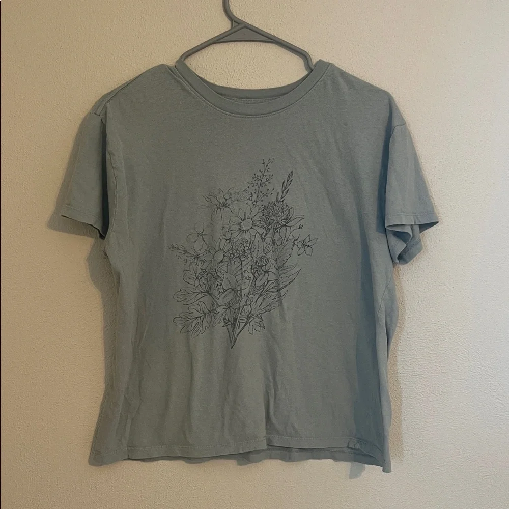 Floral Print Short Sleeve Tee Size Large - Picture 1 of 4